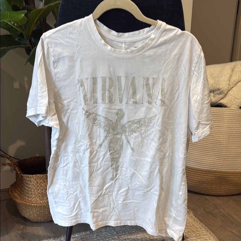 Nirvana White Graphic T-Shirt